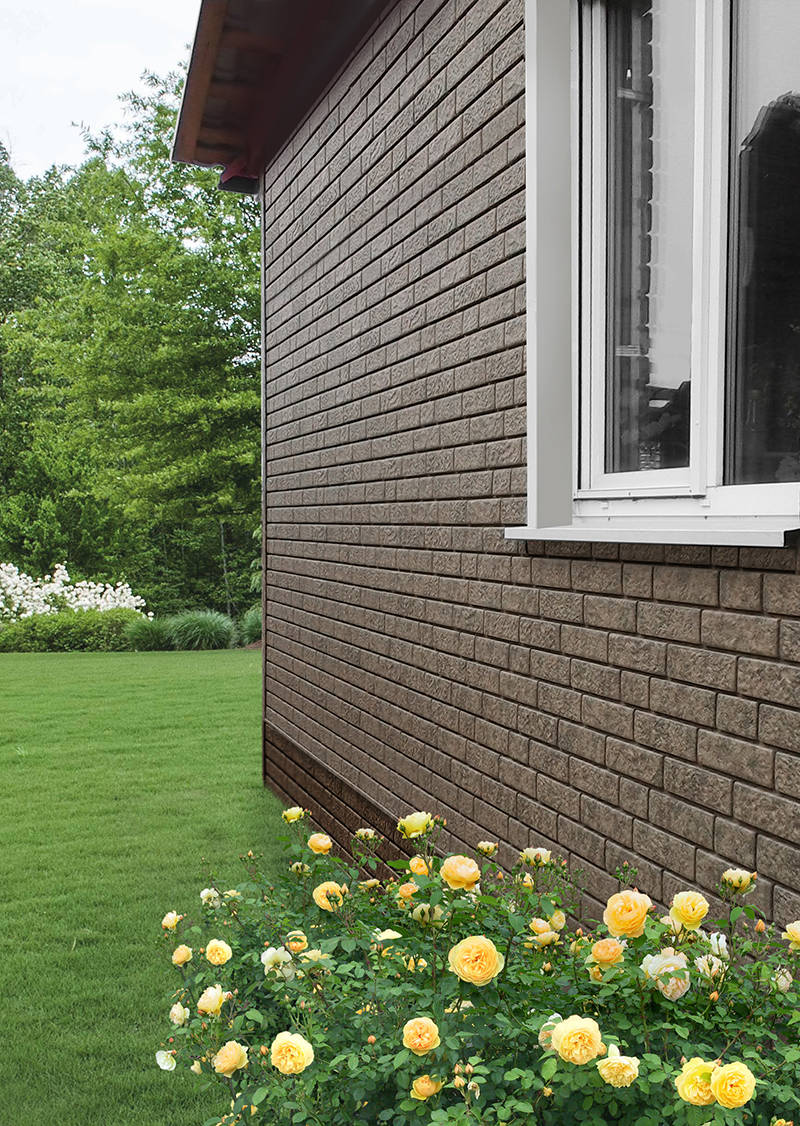 Кирпич бежевый и коричневый