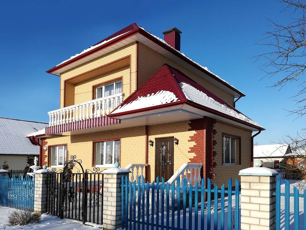 Кирпич песочный и красный